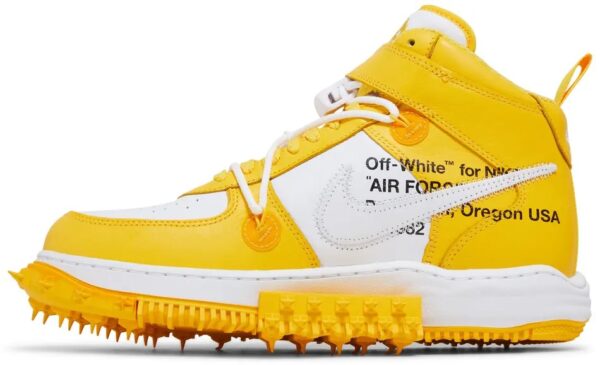 Off-White x Air Force 1 Mid SP Leather 'Varsity Maize' - Image 2