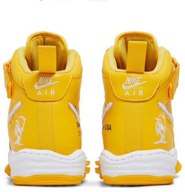 Off-White x Air Force 1 Mid SP Leather 'Varsity Maize' - Image 4
